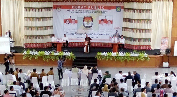 Suasana debat paslon KPUD Bolmong tahap I
