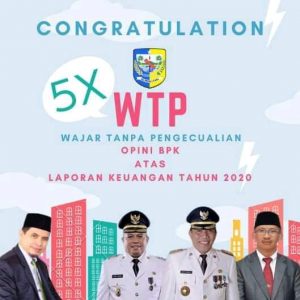 Pemda Bolmut telah meraih opini WTP sejak tahun 2016