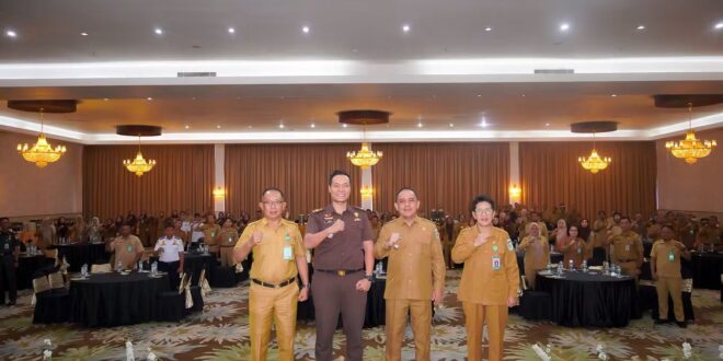 Pemkab Bolmong FGD bersama Kejari Kotamobagu, di Sutan Raja Hotel, Kotamobagu,Sutan Raja Hotel, Kotamobagu, Selasa 23 Juni 2026.(foto.dok/Diskominfo Bolmong)